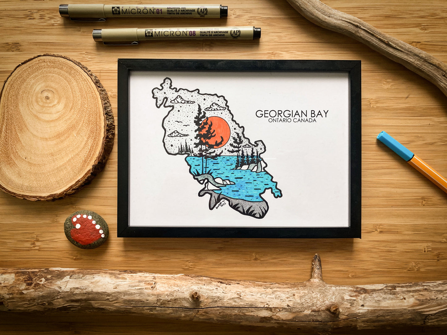 Georgian Bay - Pen and Ink PRINT