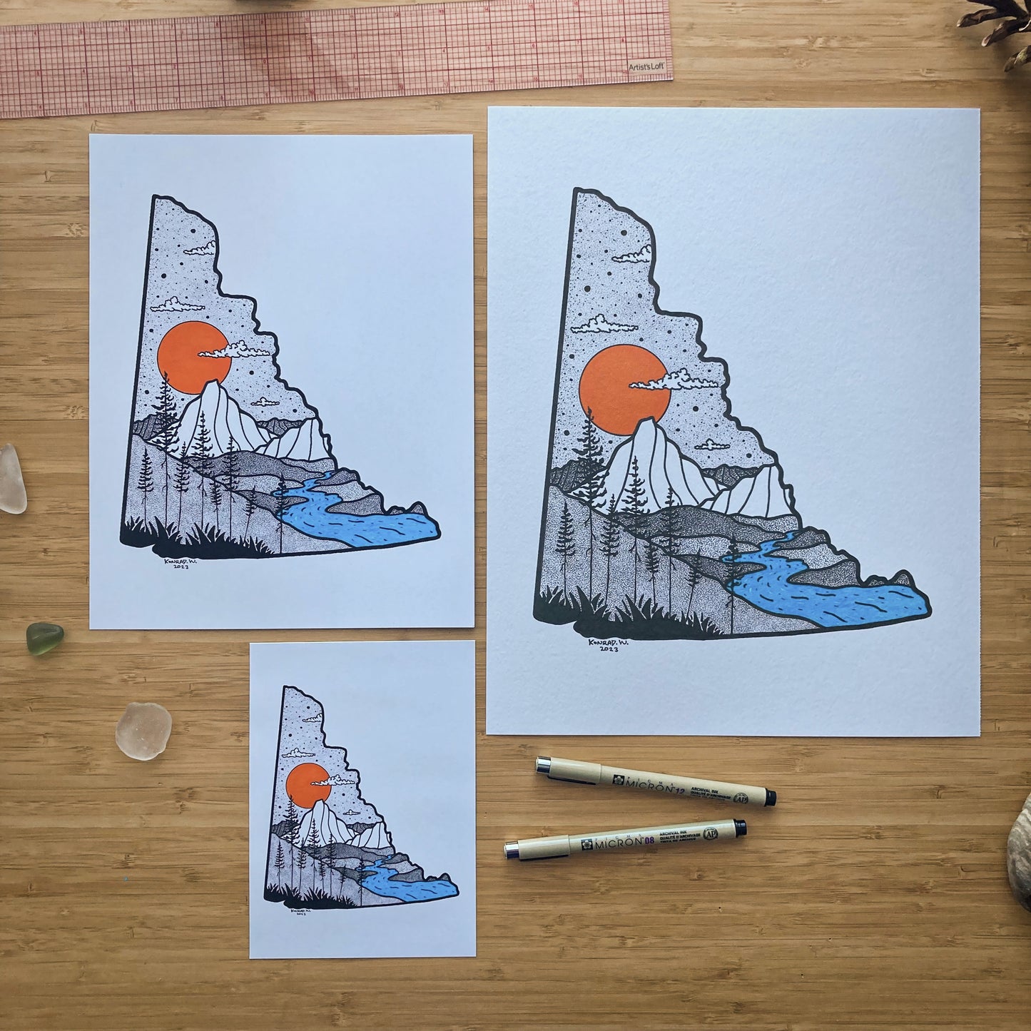 The Yukon Territory - Pen and Ink PRINT