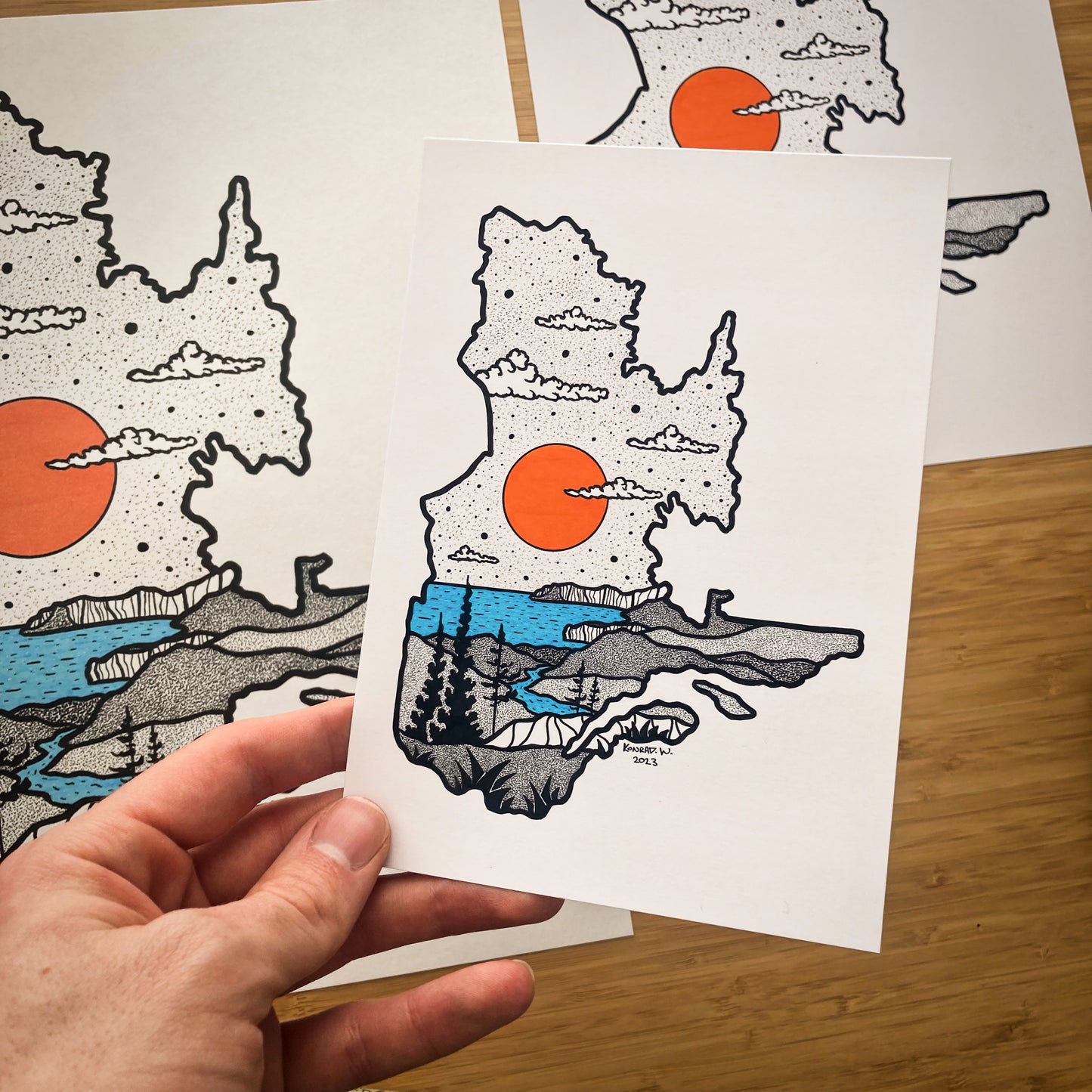 The Province of Quebec - Pen and Ink PRINT