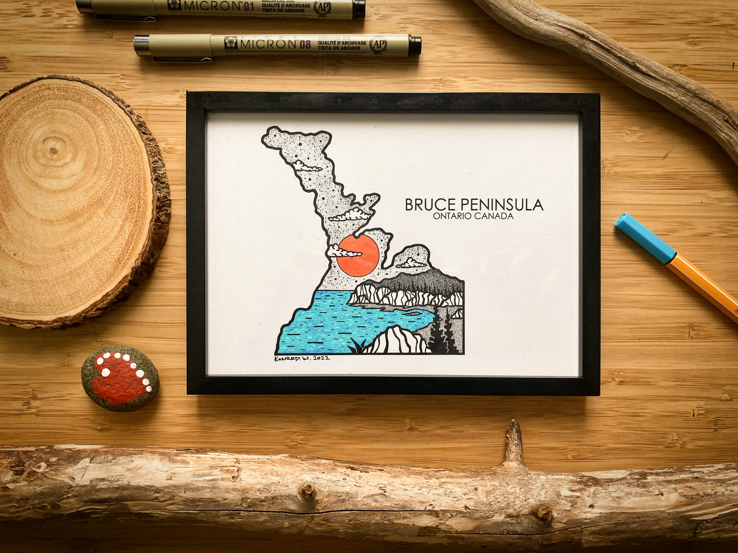 Bruce Peninsula - Pen and Ink PRINT