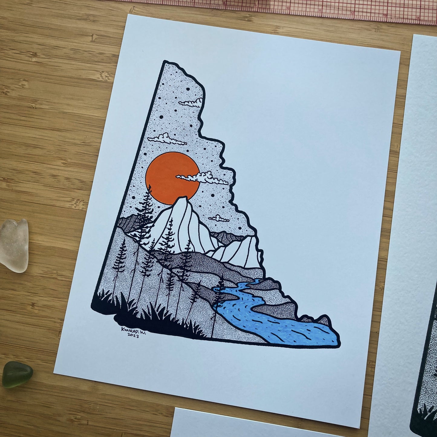 The Yukon Territory - Pen and Ink PRINT