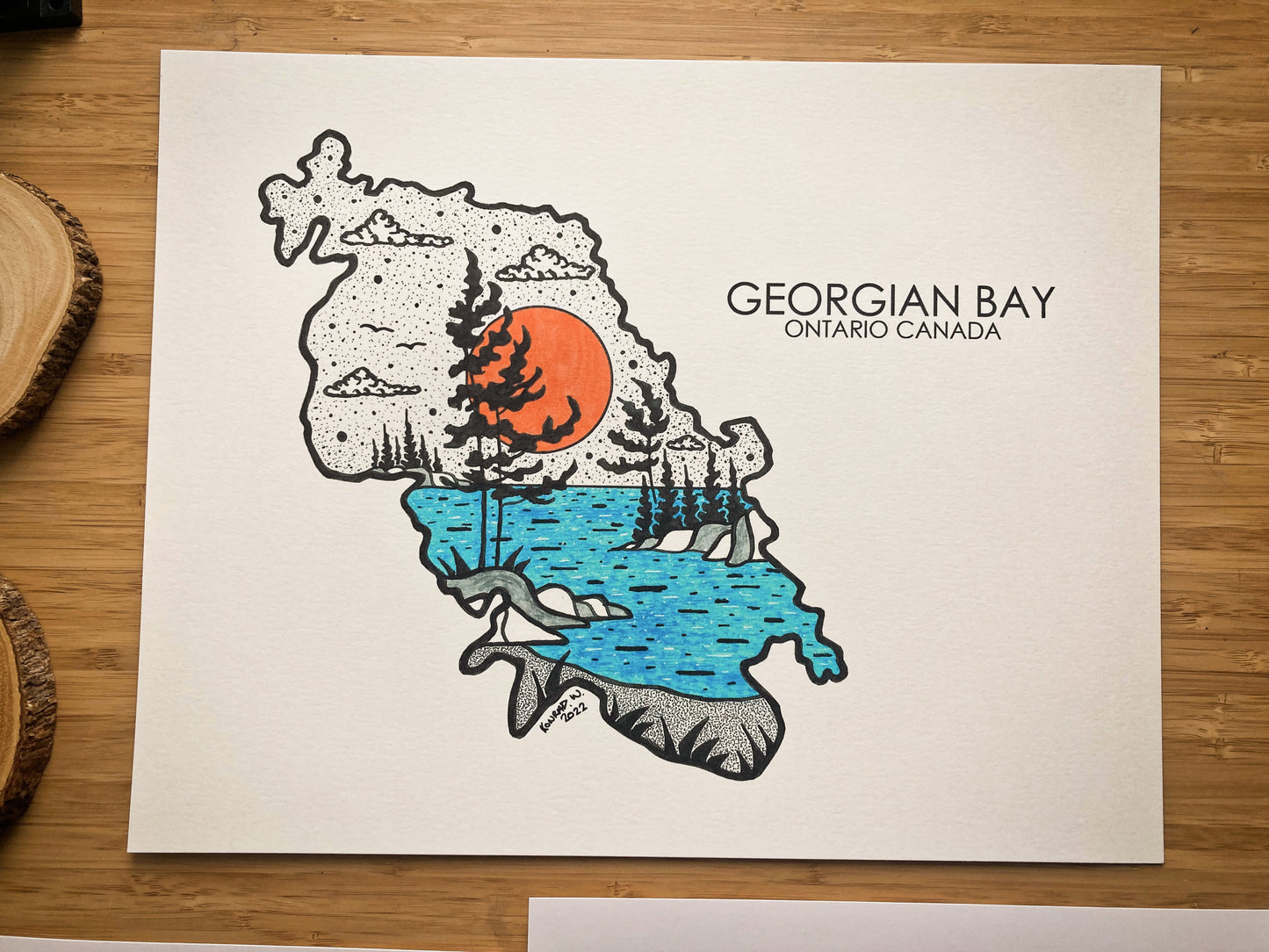Georgian Bay - Pen and Ink PRINT