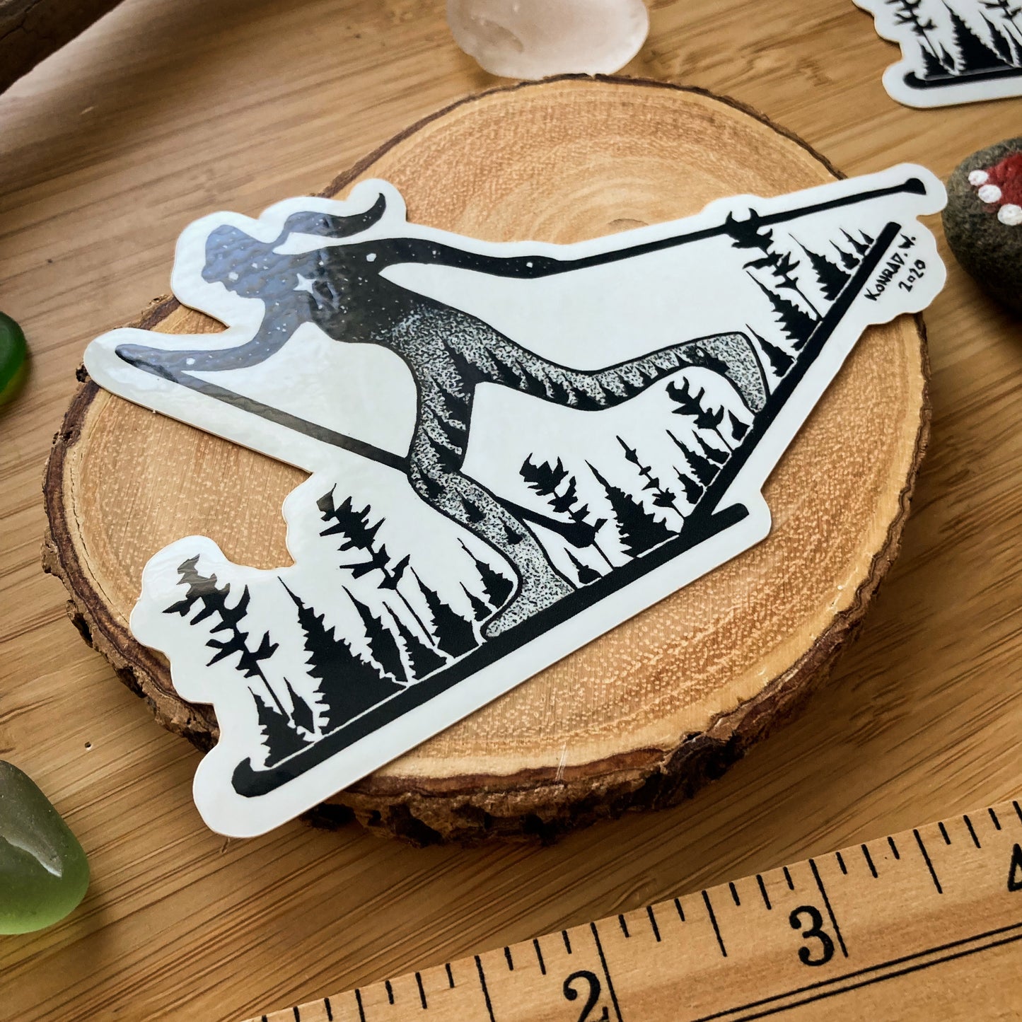 Female Cross Country Skier Sticker