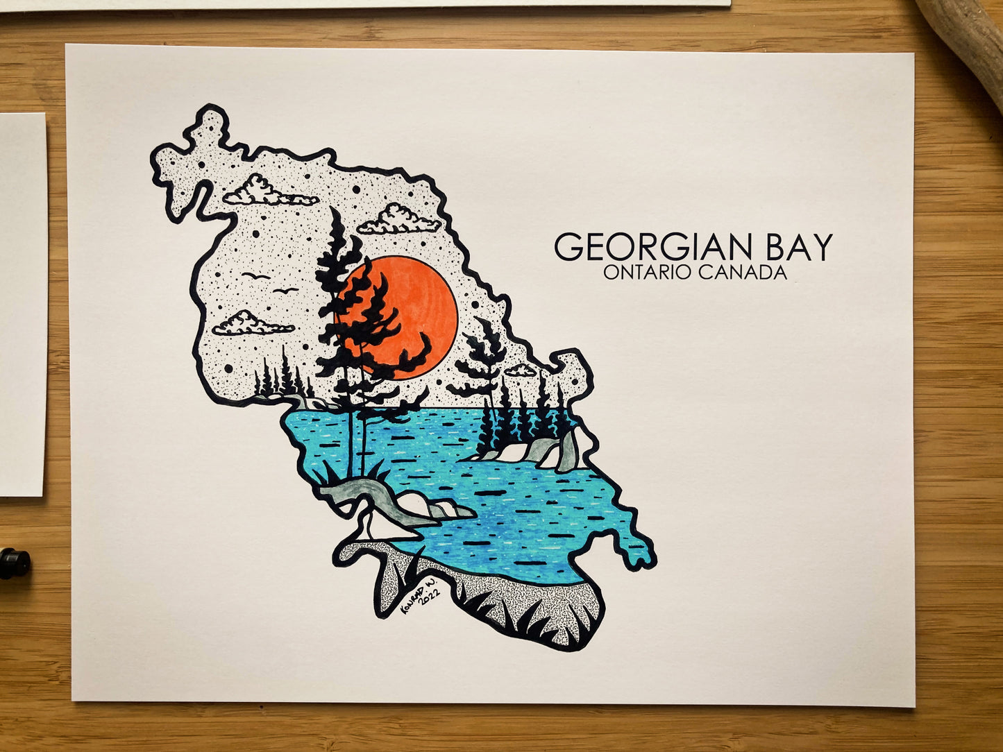 Georgian Bay - Pen and Ink PRINT