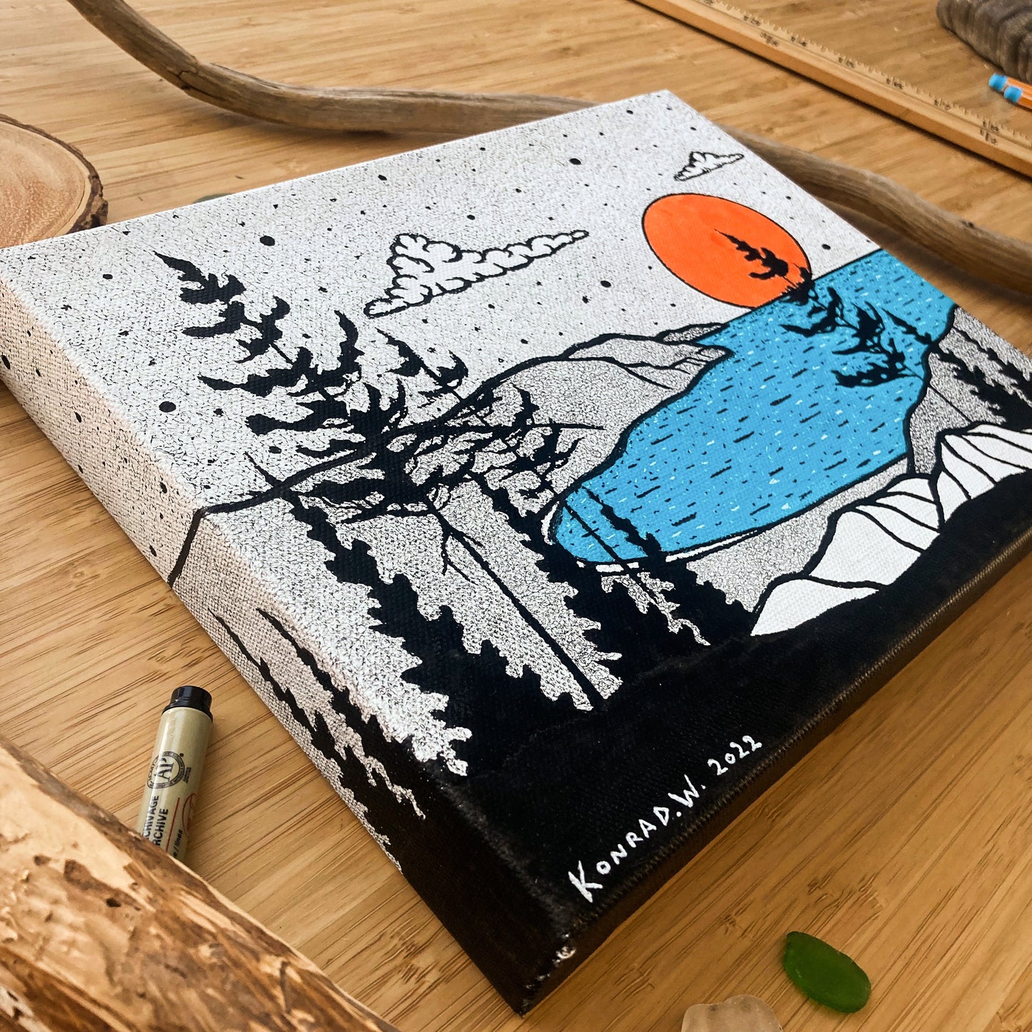 Nokomis - ORIGINAL 8x10 Canvas Illustration