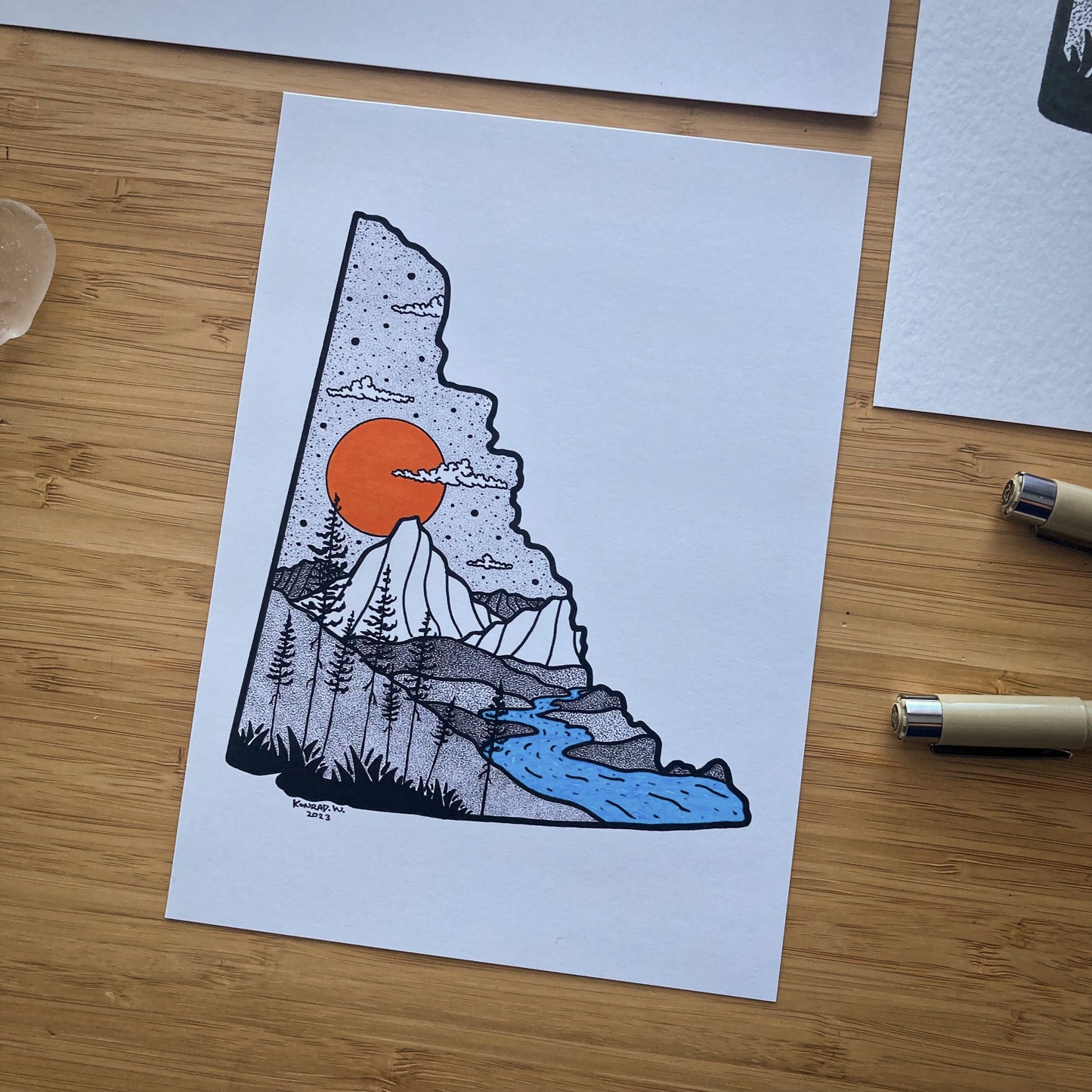 The Yukon Territory - Pen and Ink PRINT