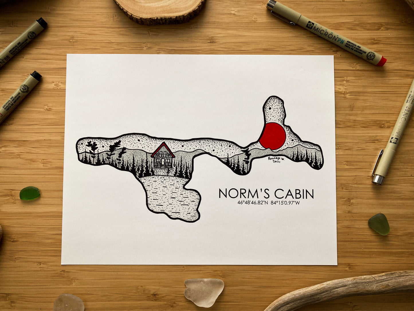 Norm’s Cabin - Pen and Ink PRINT