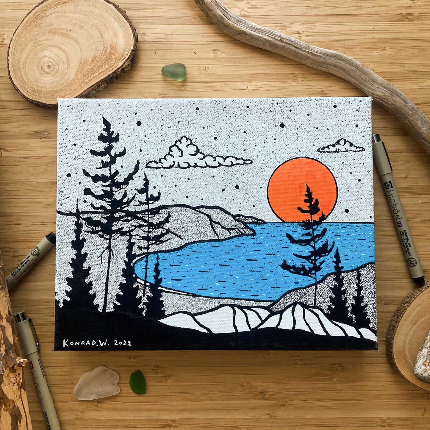 Nokomis - ORIGINAL 8x10 Canvas Illustration