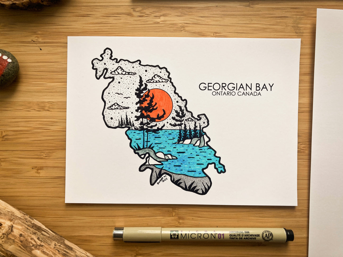 Georgian Bay - Pen and Ink PRINT