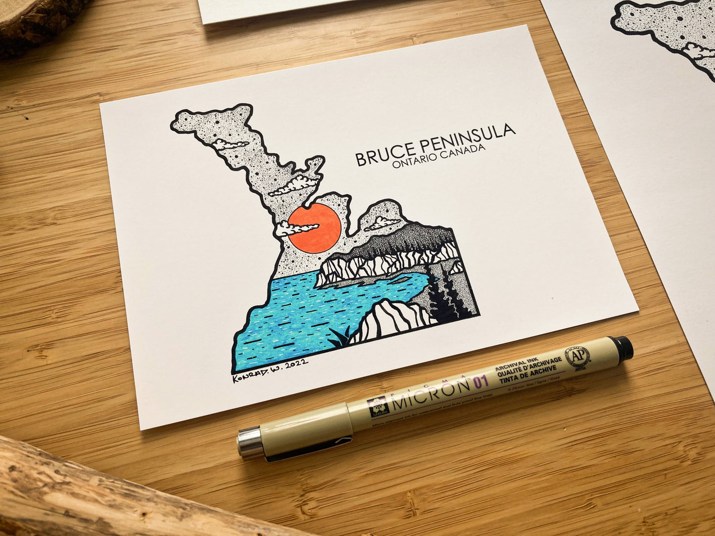 Bruce Peninsula - Pen and Ink PRINT