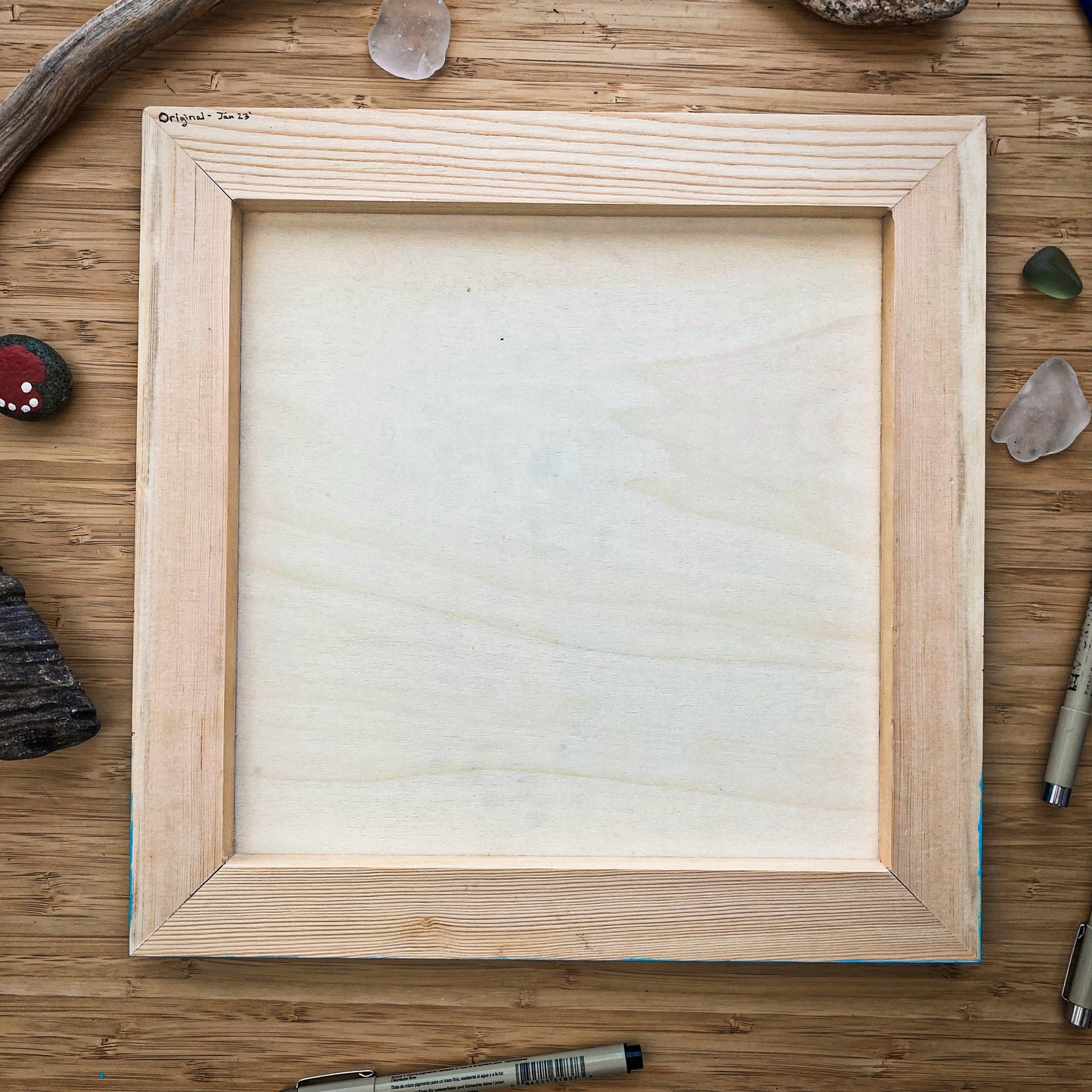 Paddling in the North - ORIGINAL 12x12 Wood Panel Illustration