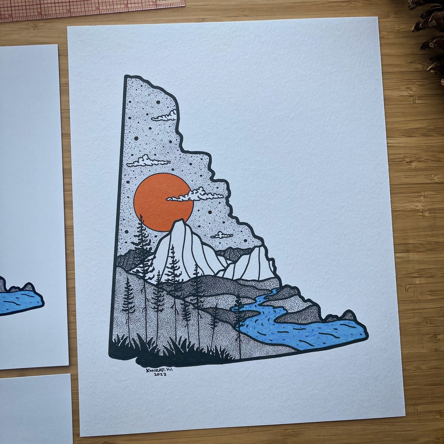 The Yukon Territory - Pen and Ink PRINT