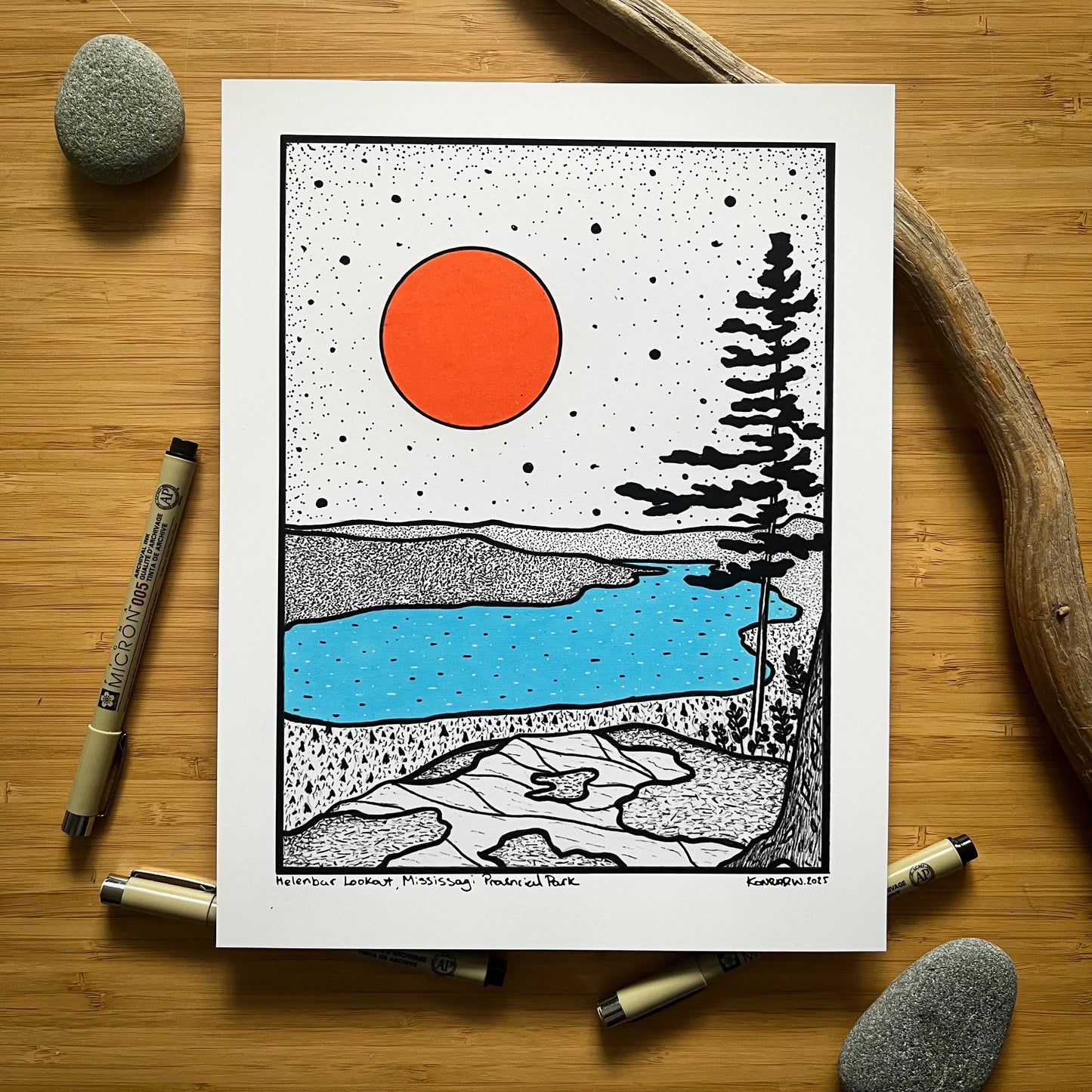 Mississagi Provincial Park - Pen and Ink PRINT