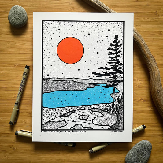 Mississagi Provincial Park - Pen and Ink PRINT