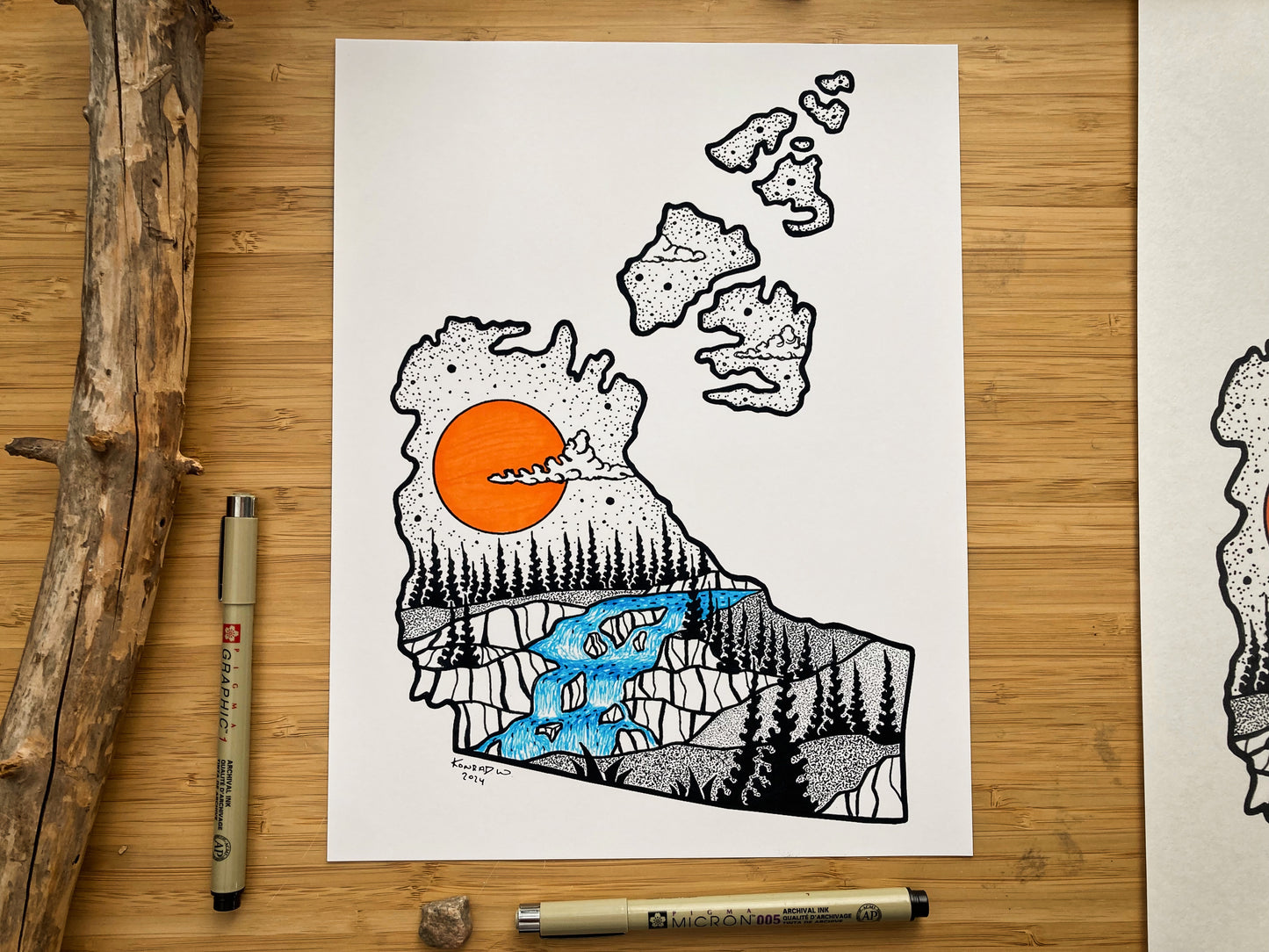 The Northwest Territories (NWT) - Pen and Ink PRINT