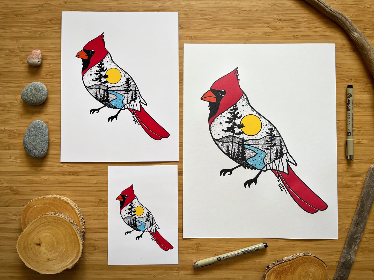 Cardinal - Pen and Ink PRINT