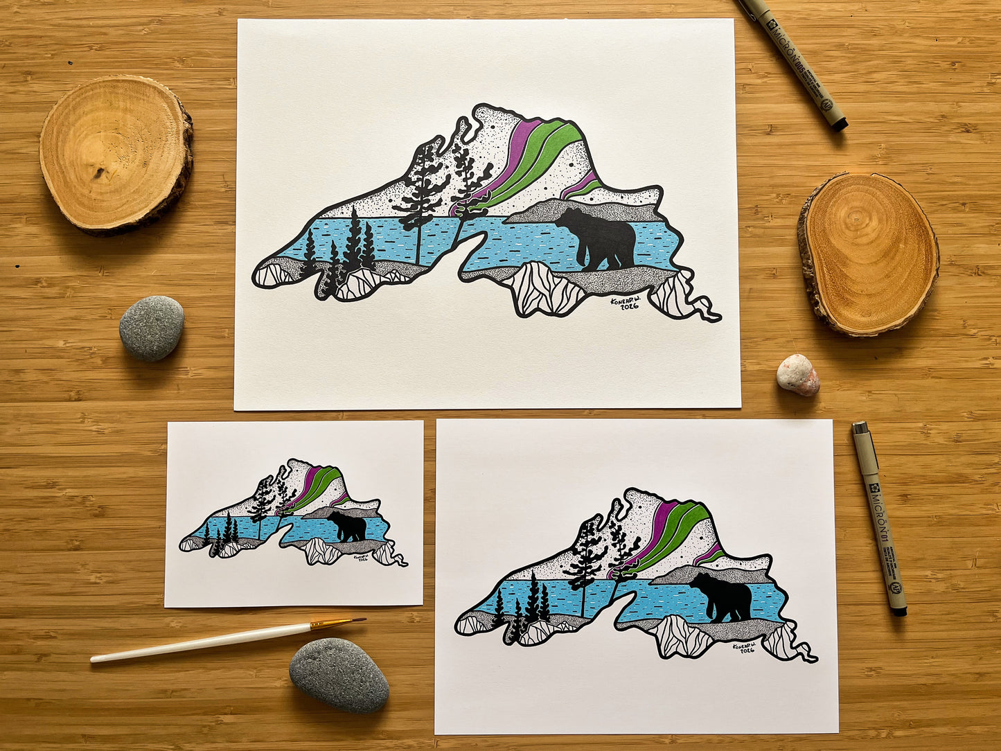 Lake Superior - Pen and Ink PRINT (2026 Design)