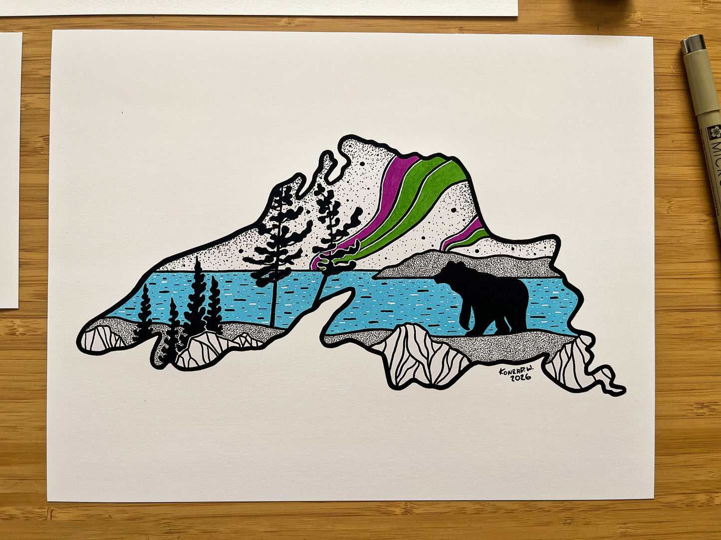 Lake Superior - Pen and Ink PRINT (2026 Design)