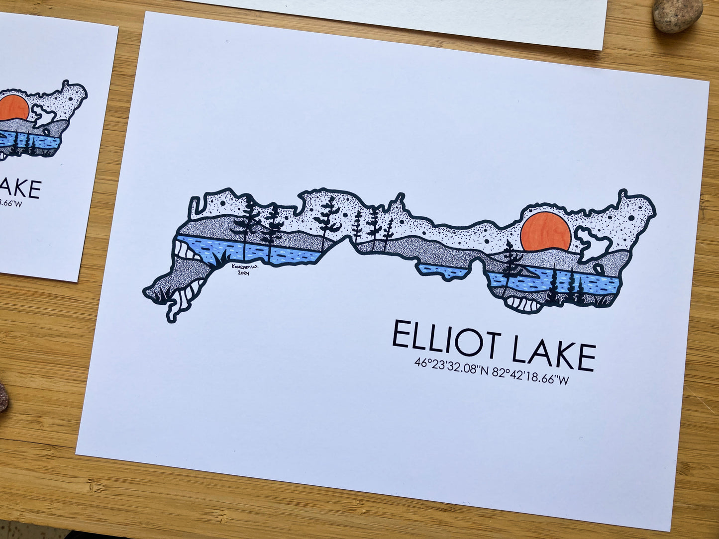 Elliot Lake Ontario - Pen and Ink PRINT