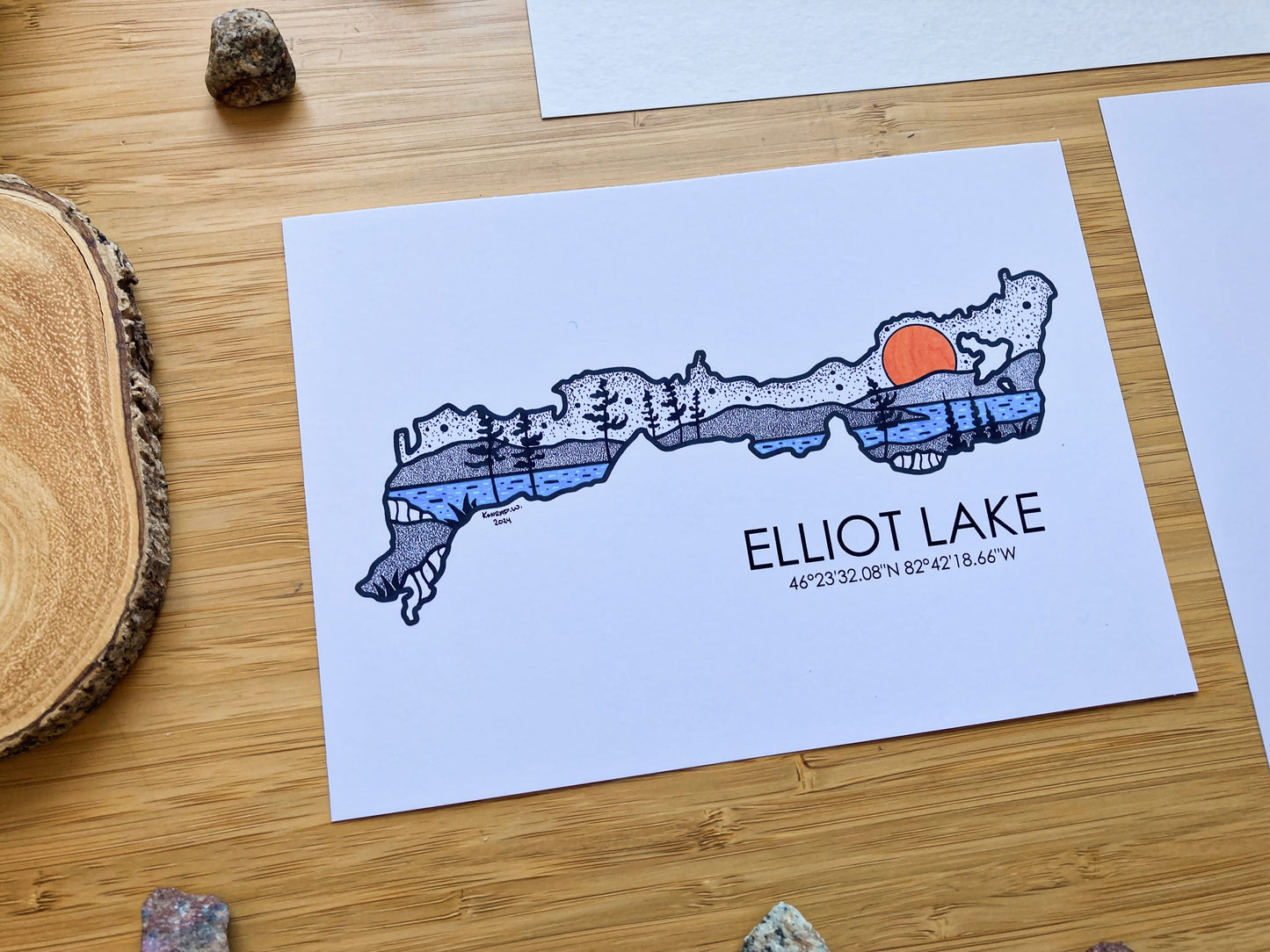 Elliot Lake Ontario - Pen and Ink PRINT