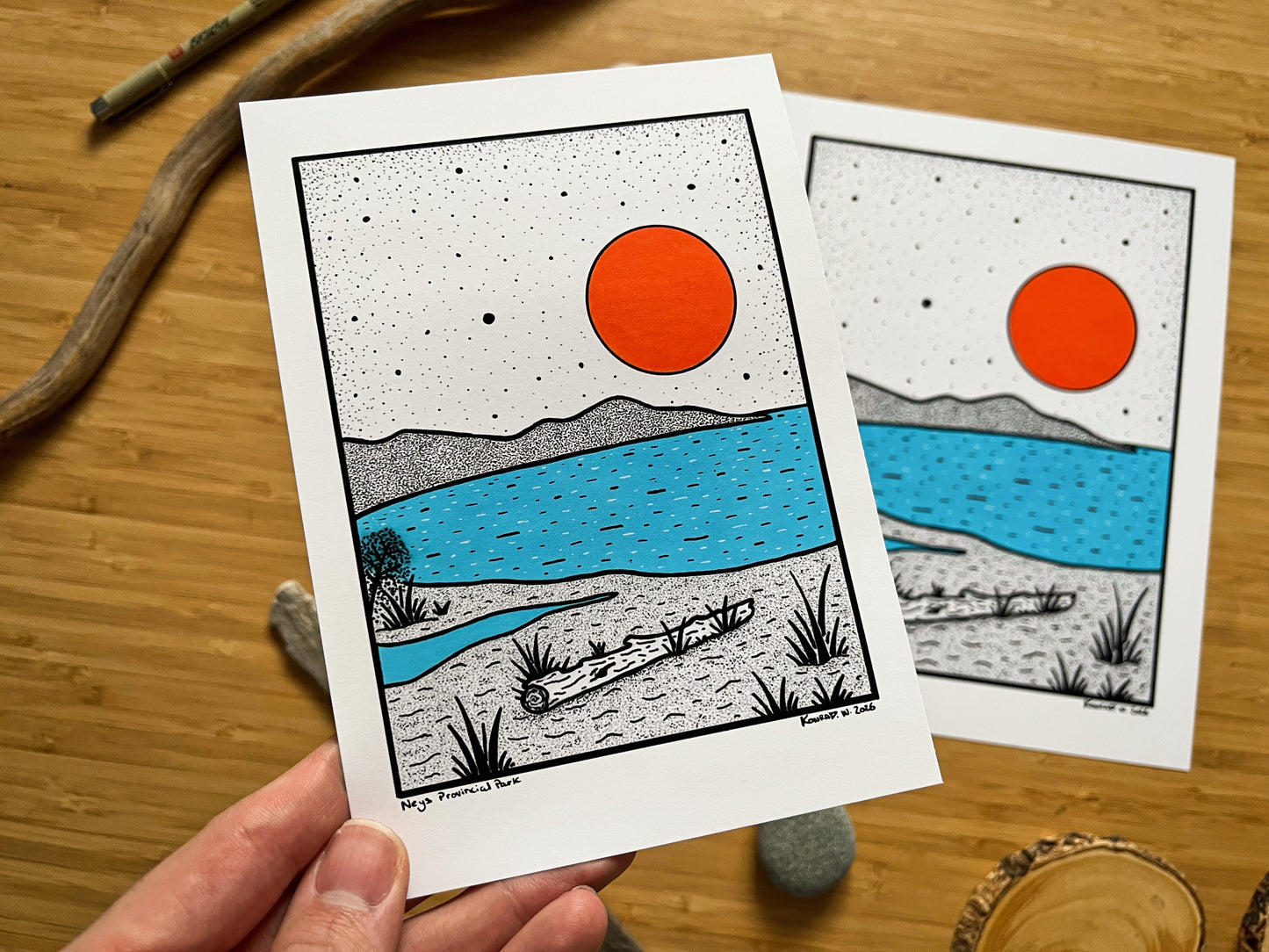 Neys Provincial Park - Pen and Ink PRINT