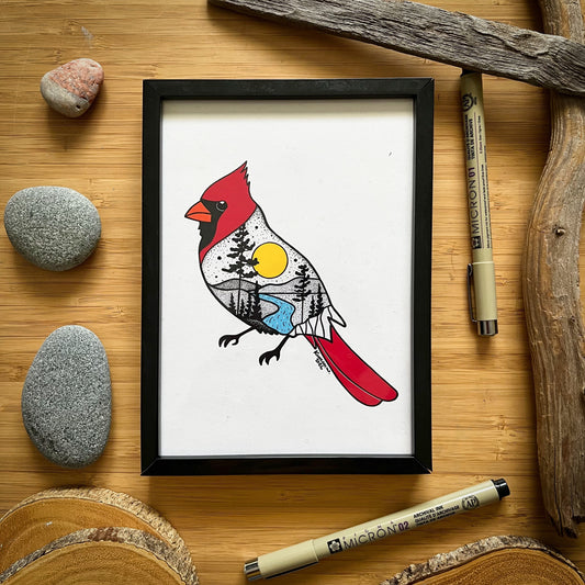 Cardinal - Pen and Ink PRINT