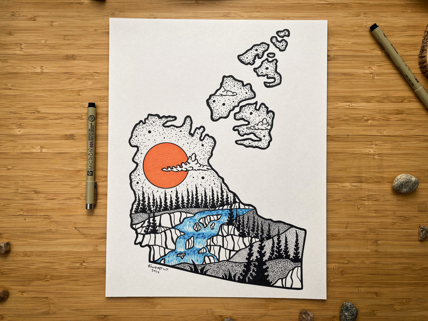 The Northwest Territories (NWT) - Pen and Ink PRINT