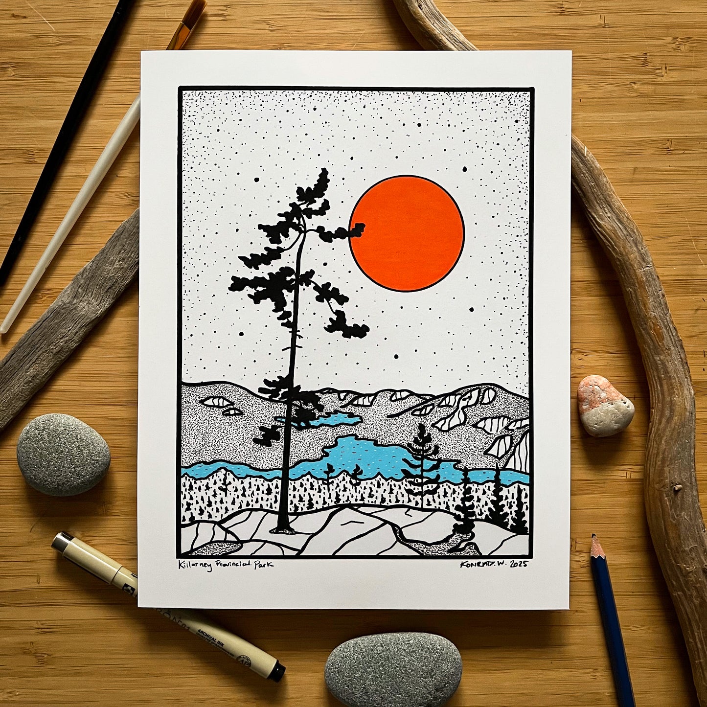 Killarney Provincial Park - Pen and Ink PRINT