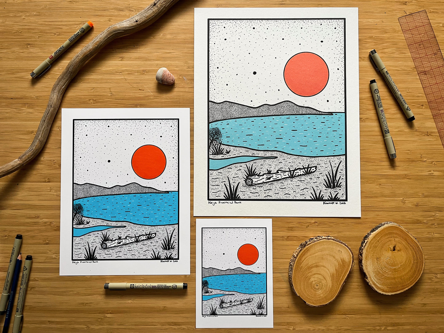 Neys Provincial Park - Pen and Ink PRINT