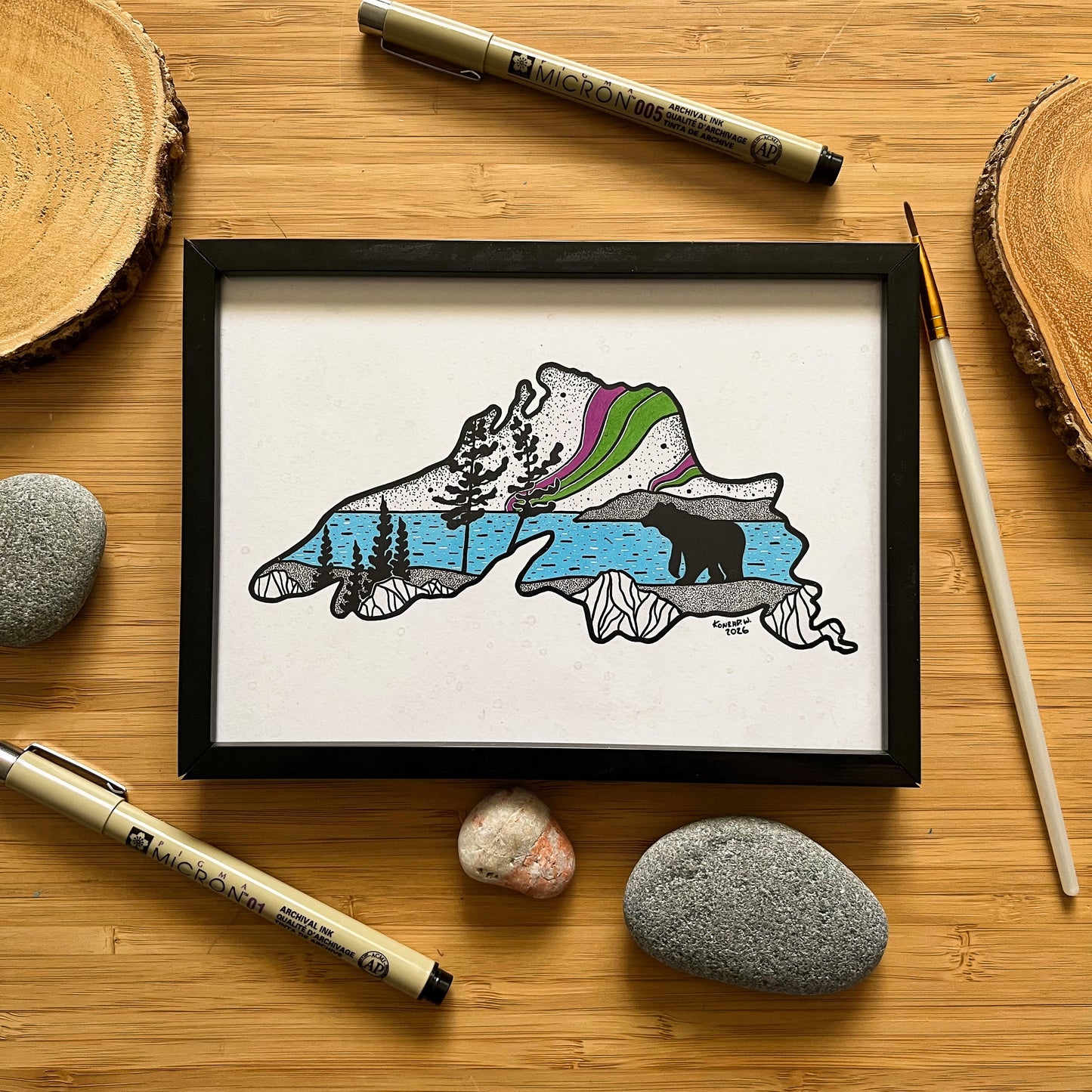 Lake Superior - Pen and Ink PRINT (2026 Design)