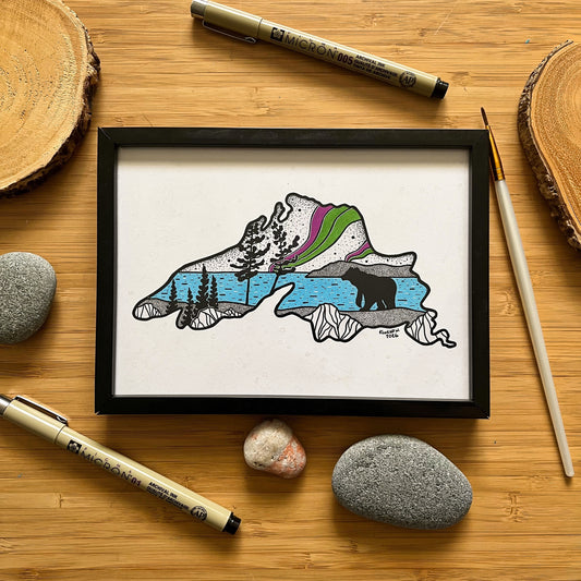Lake Superior - Pen and Ink PRINT (2026 Design)