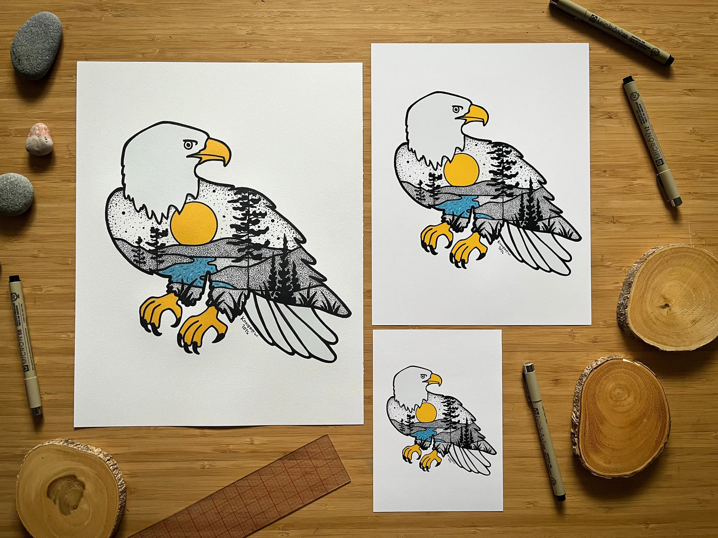 Bald Eagle - Pen and Ink PRINT