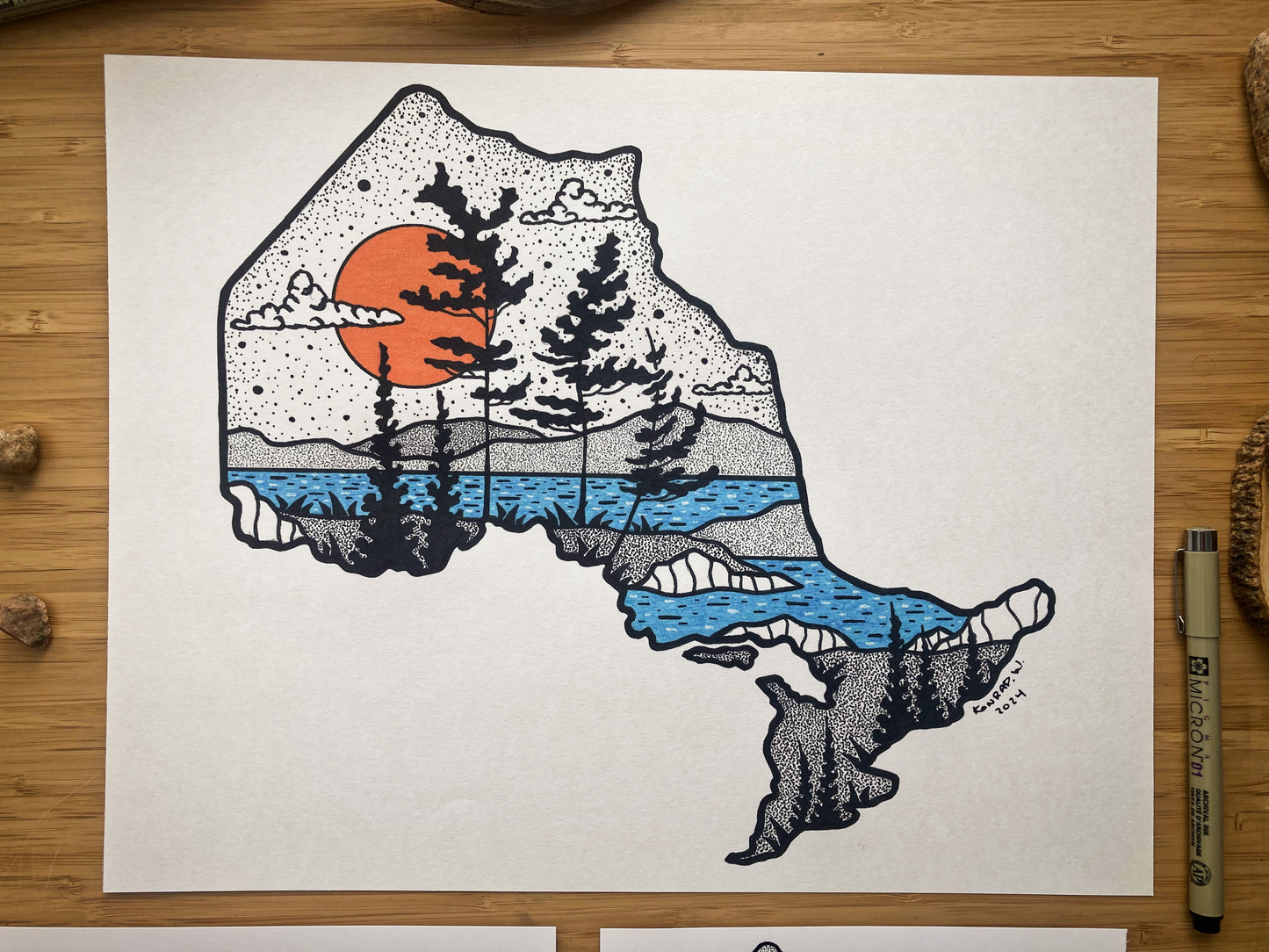 The Province of Ontario - Pen and Ink PRINT