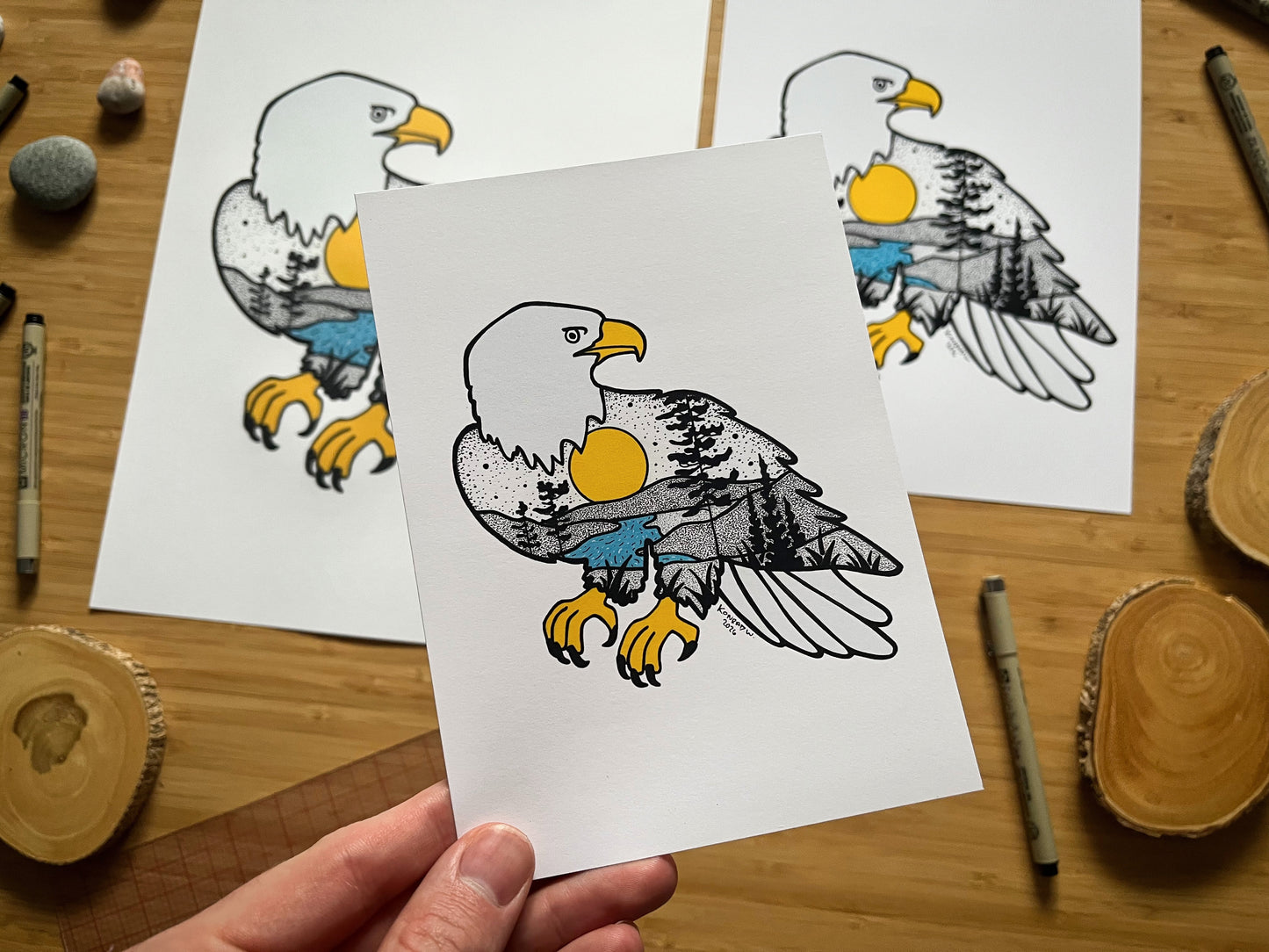 Bald Eagle - Pen and Ink PRINT
