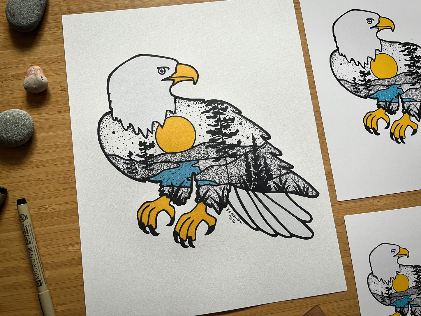 Bald Eagle - Pen and Ink PRINT