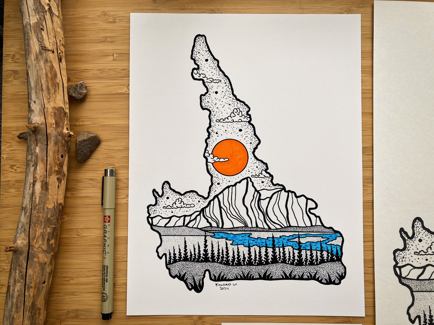 The Province of Labrador (Newfoundland) - Pen and Ink PRINT