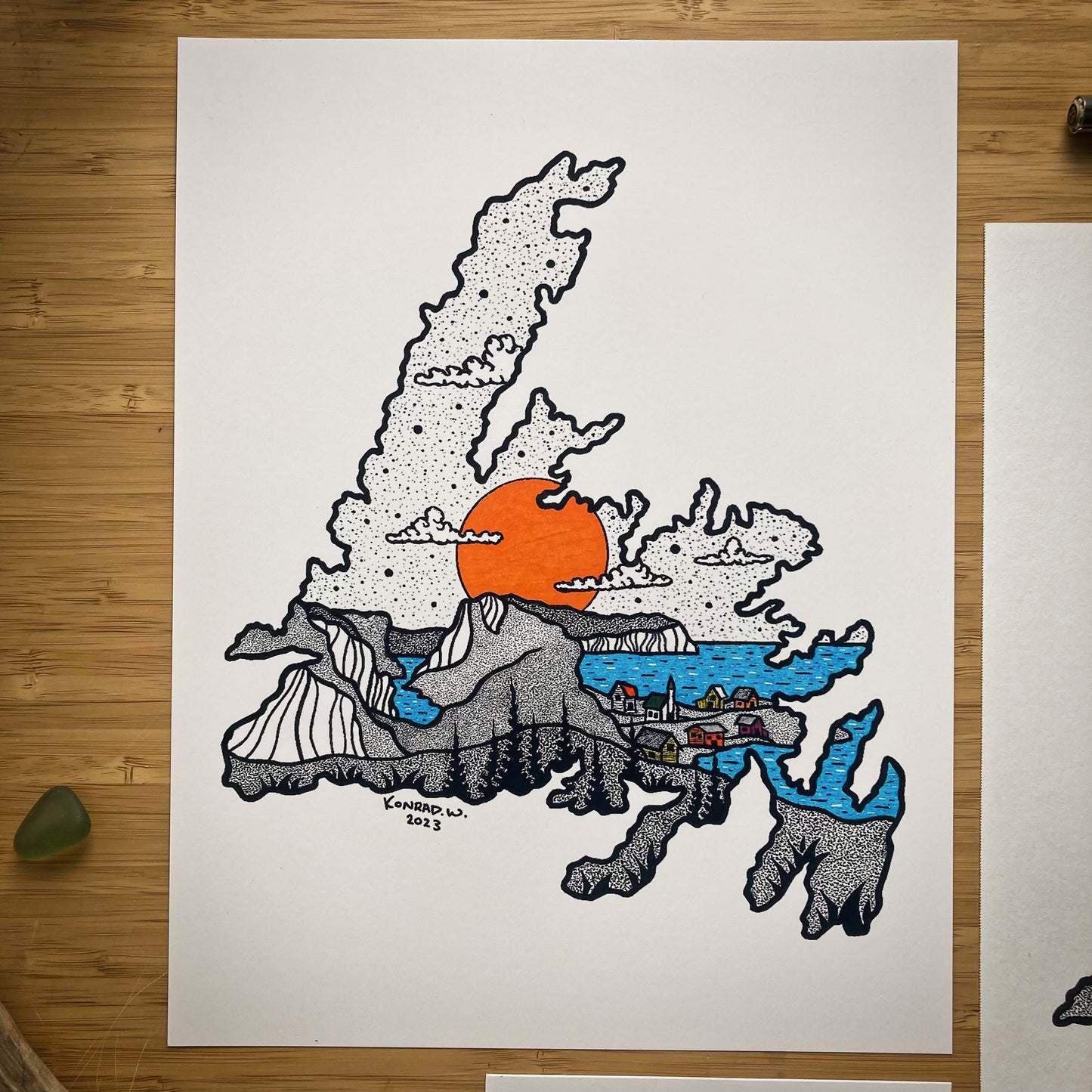 The Province of Newfoundland - Pen and Ink PRINT