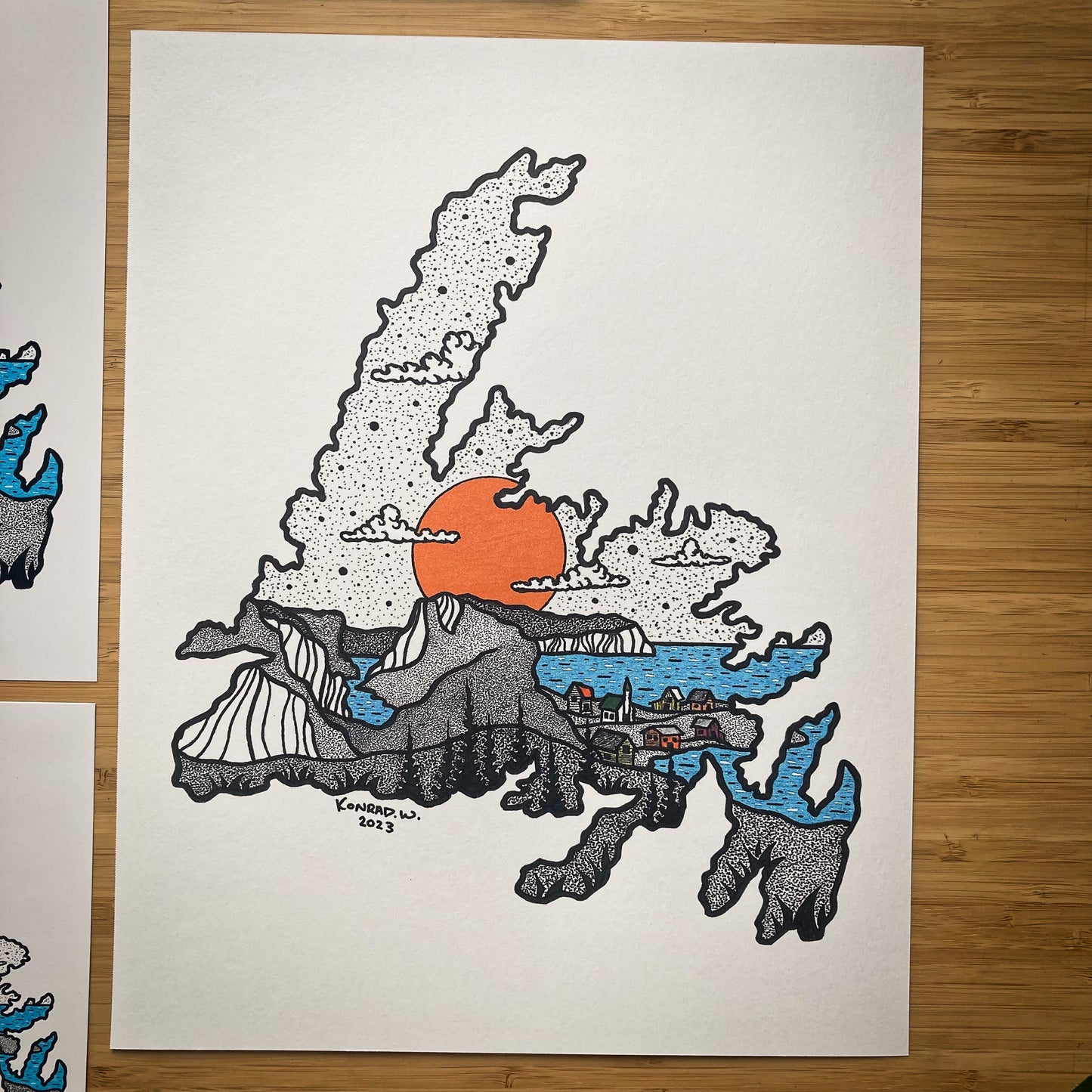 The Province of Newfoundland - Pen and Ink PRINT