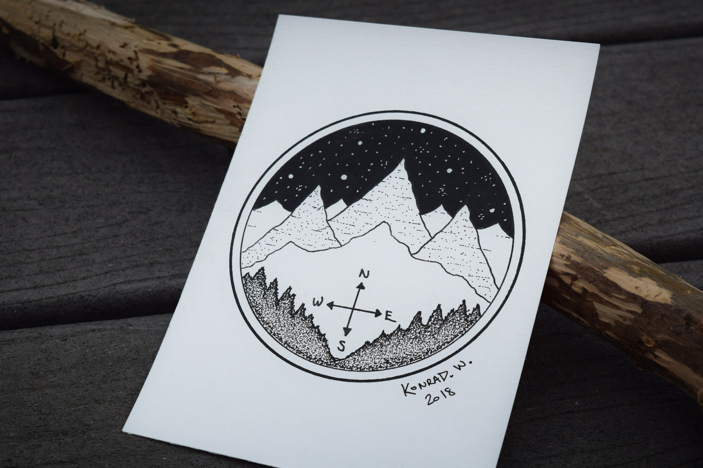 Mountain Journey - ORIGINAL Pen Illustration