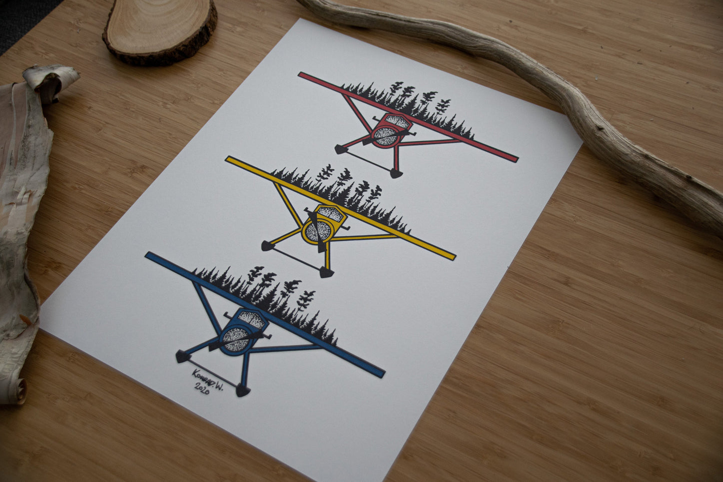 Bush Planes - Pen and Ink PRINT