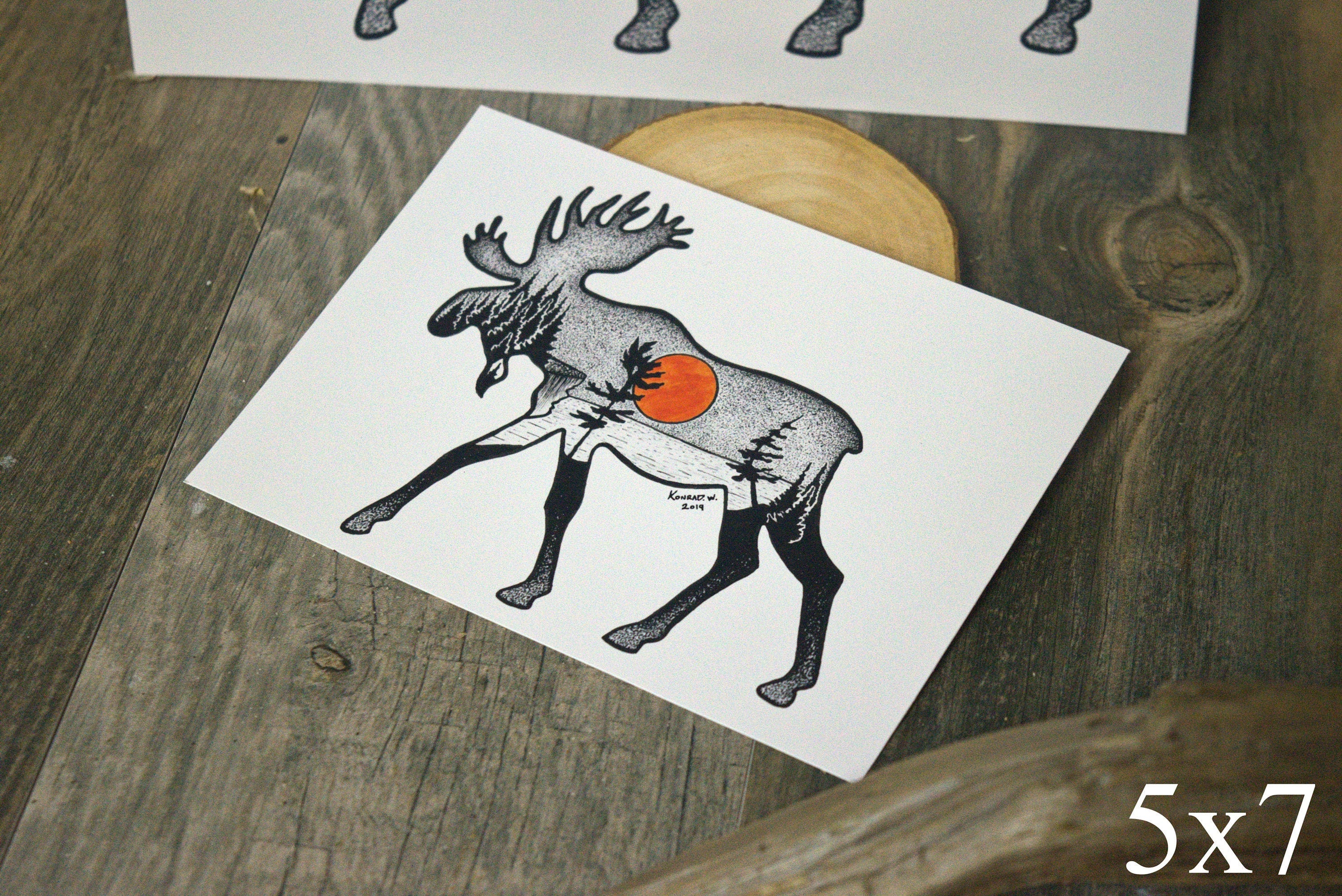 Moose and dog tattoo by sambRRR on DeviantArt