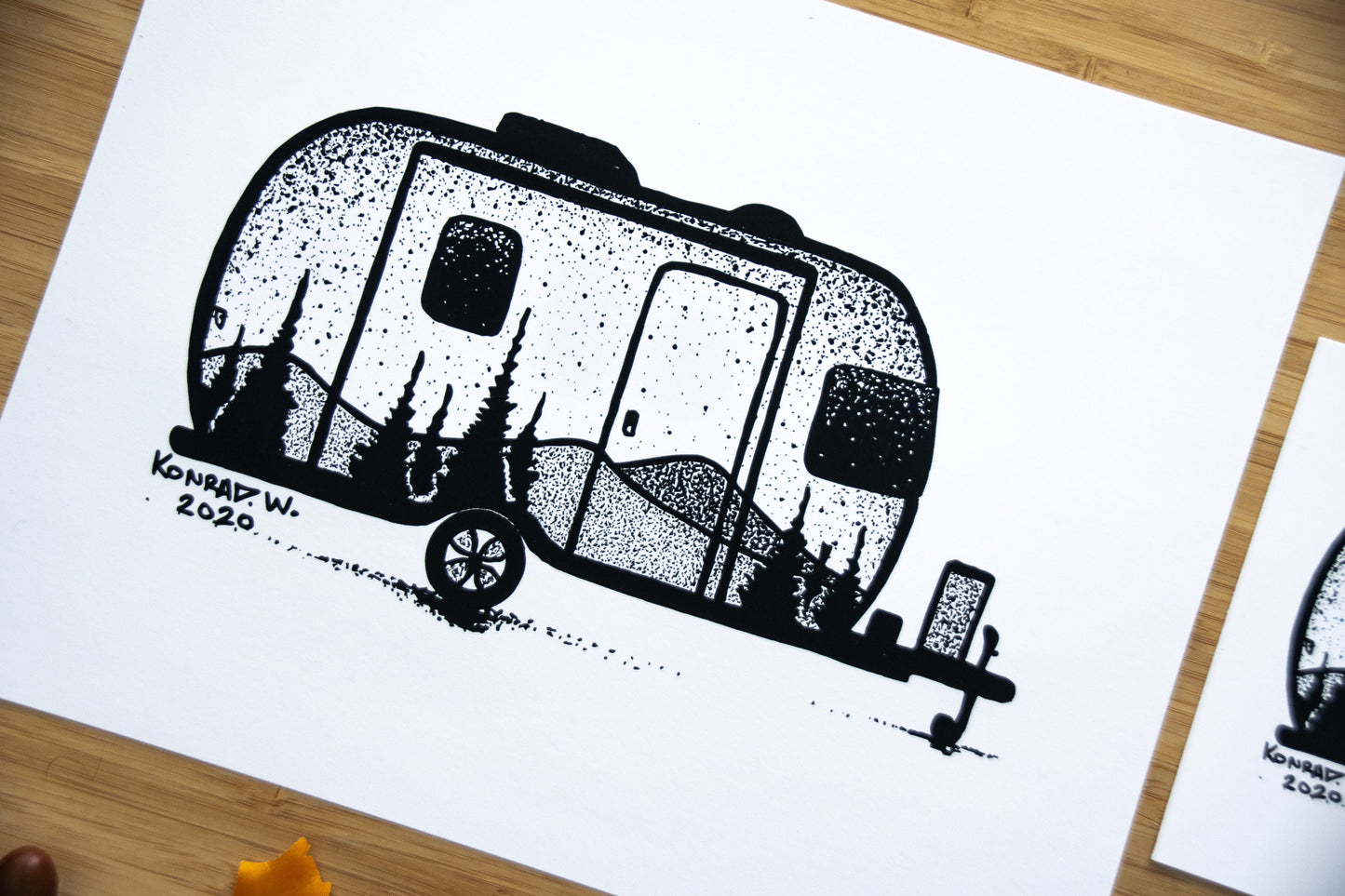 Airstream Trailer - Pen And Ink PRINT