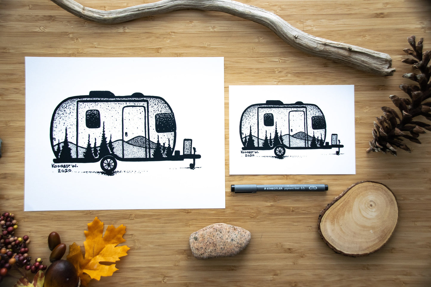 Airstream Trailer - Pen And Ink PRINT