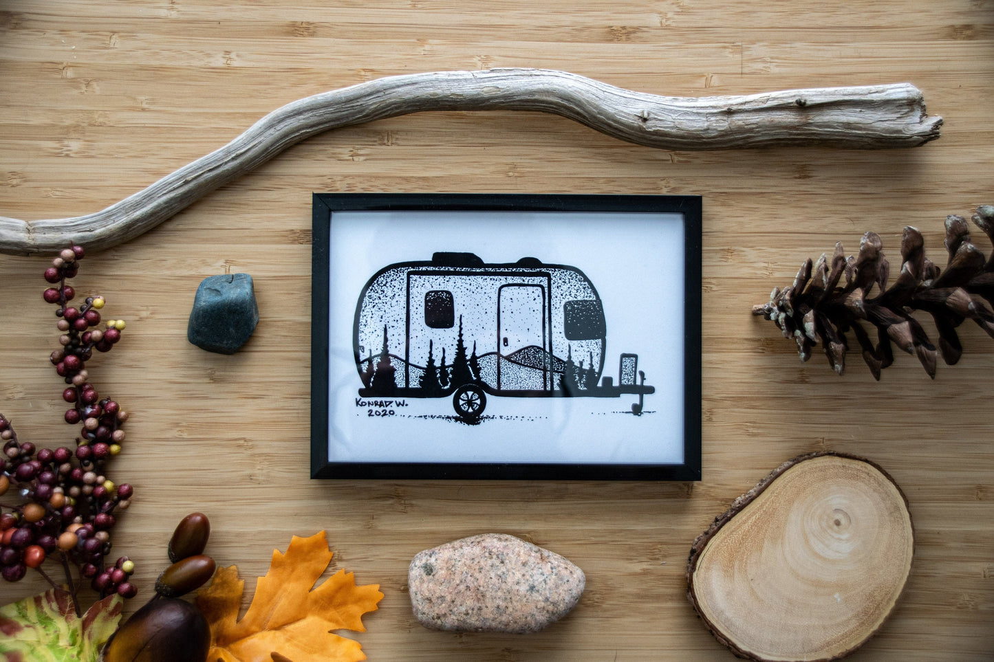 Airstream Trailer - Pen And Ink PRINT