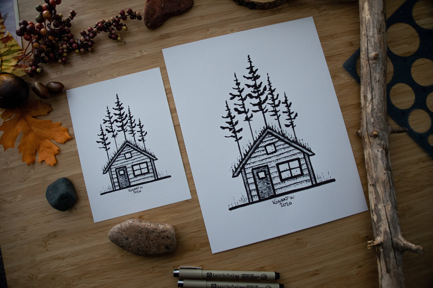 The Cabin - Pen and Ink PRINT