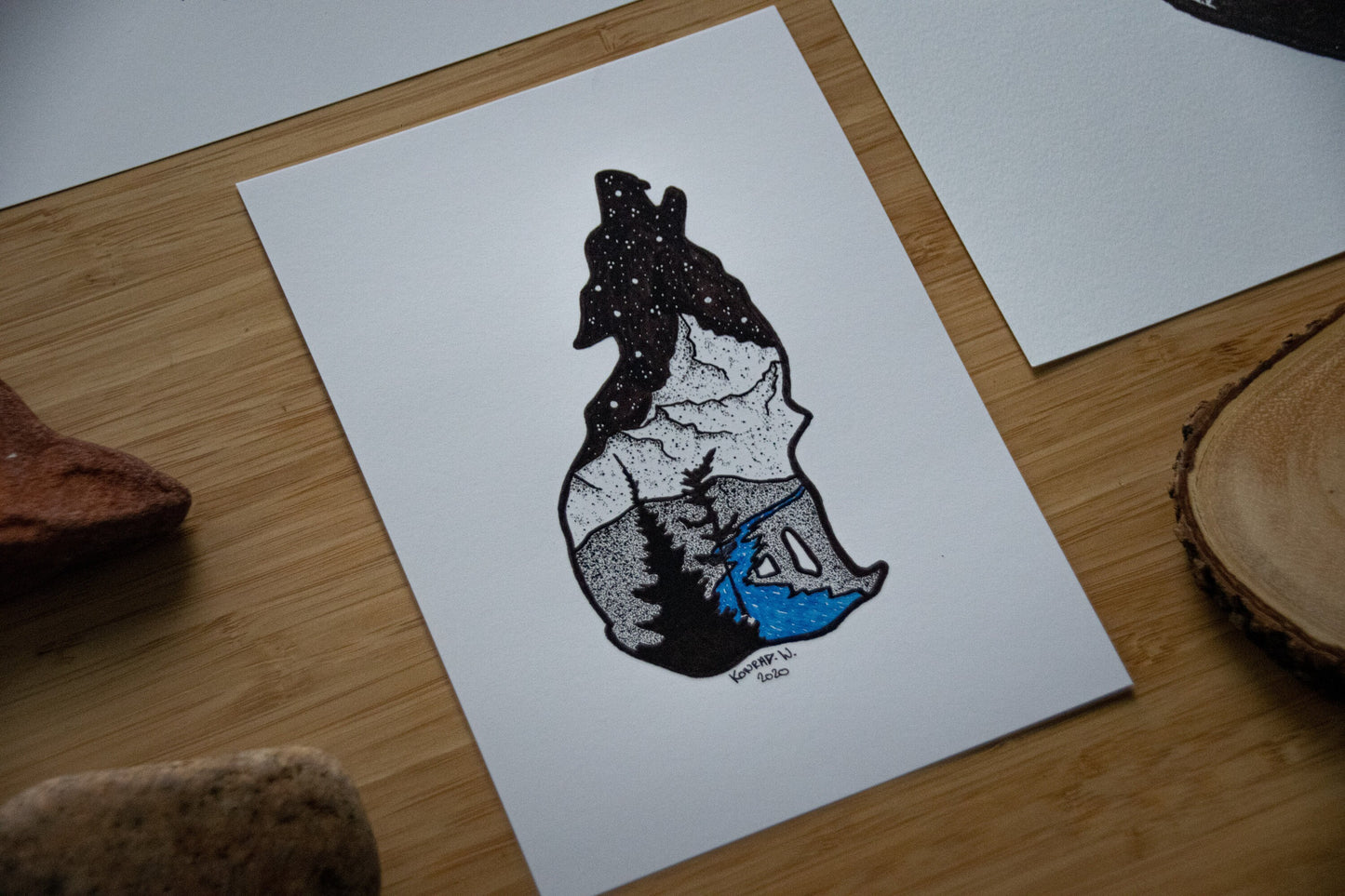 The Wolf - Pen and Ink PRINT