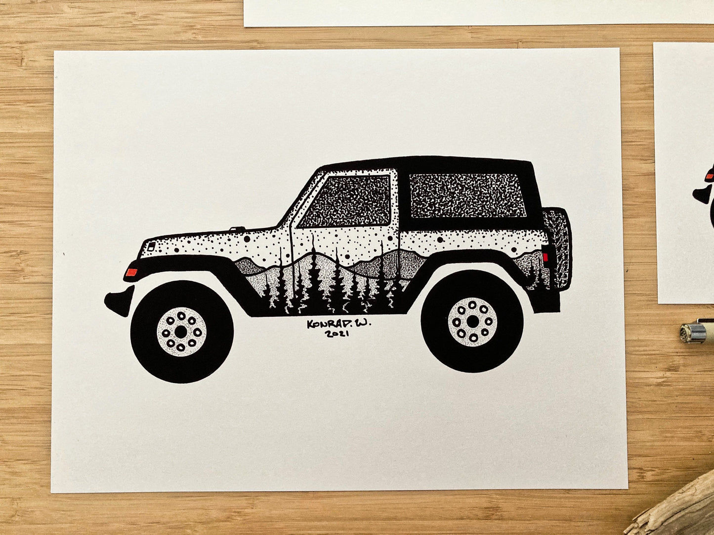 Jeep - Pen and Ink PRINT