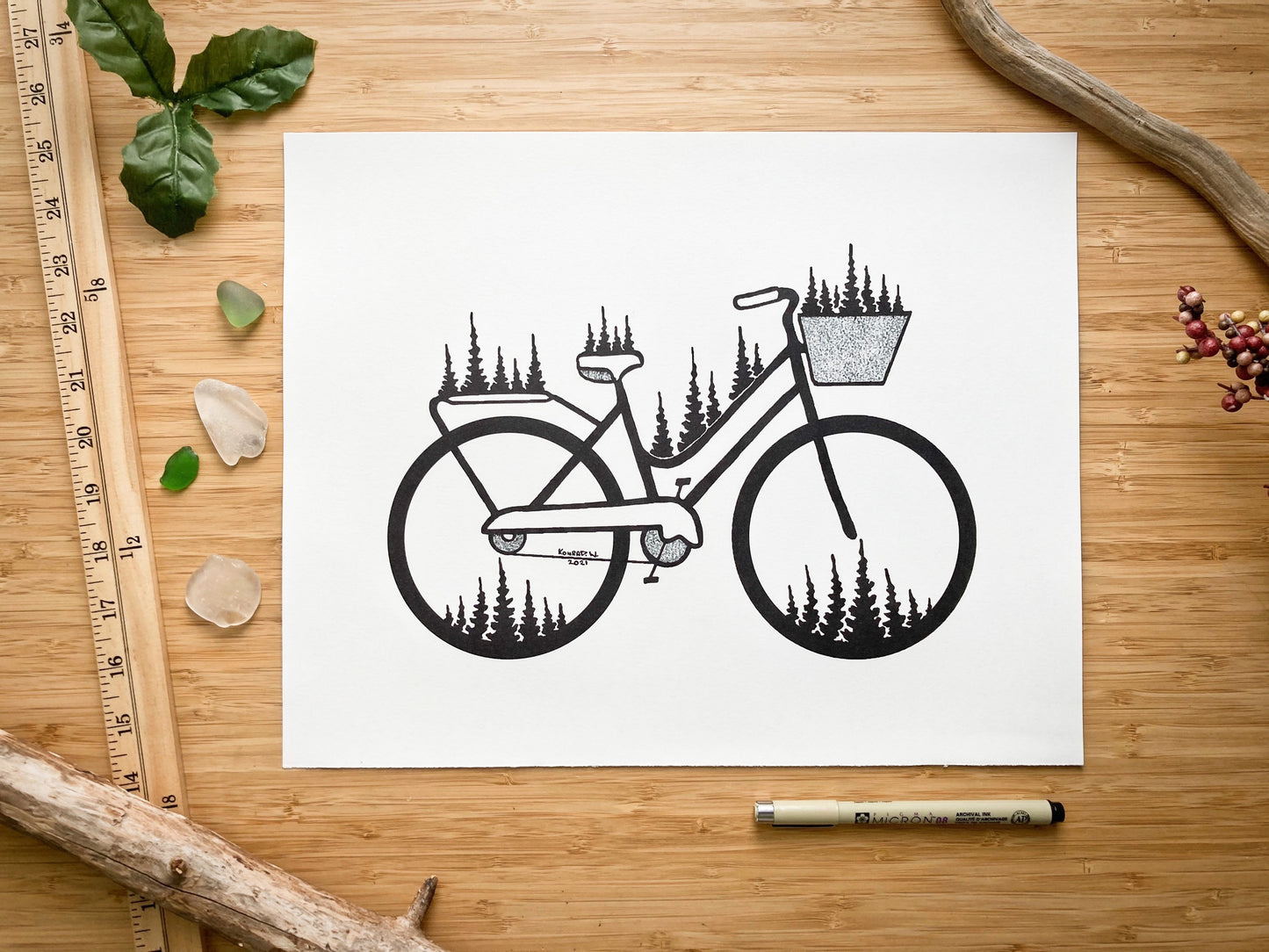 Bicycle - Pen and Ink PRINT