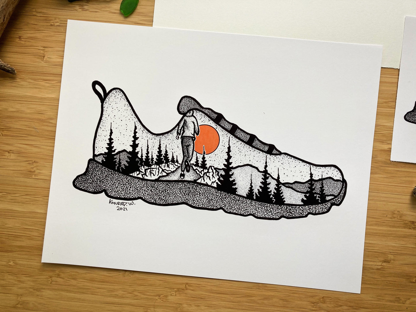 Running Shoe - Pen and Ink PRINT