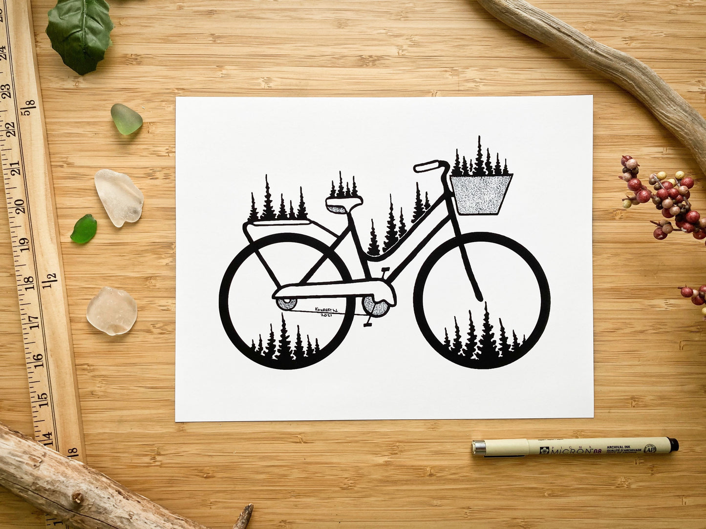 Bicycle - Pen and Ink PRINT